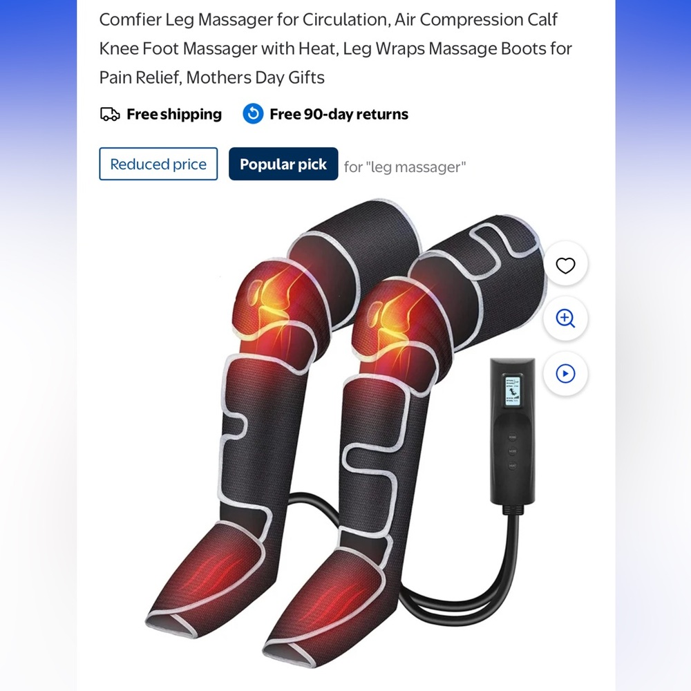 Comfier Air Compression Leg Boots/Wraps With Heat